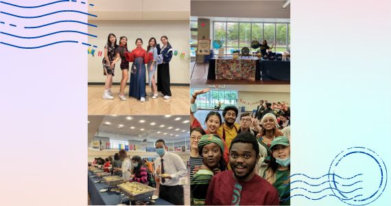 Four pictures featuring students that attended Festival of Nations